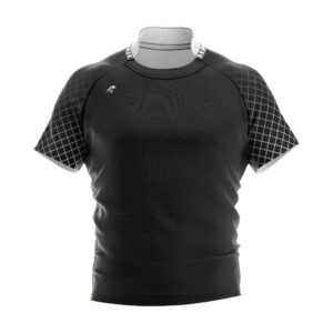 black rugby pro jersey for men's
