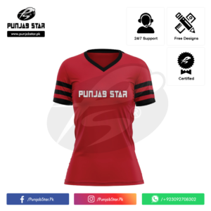 Men's Soccer Jersey Color Red/BLACK