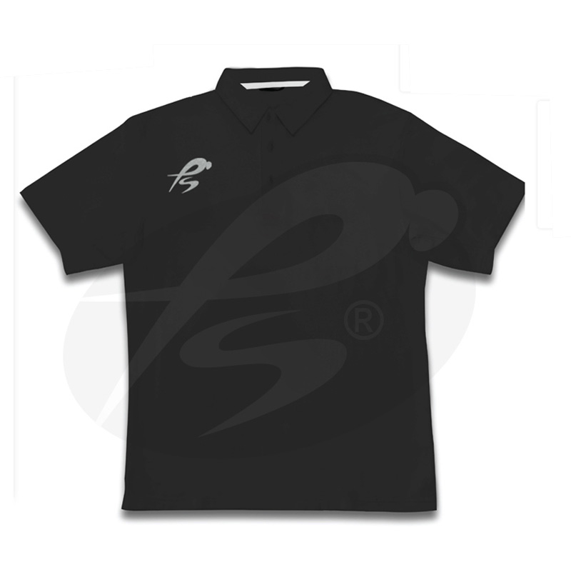 2 FIT POLO SHIRT IN ORGANIC COTTON PIQUÉ BLACK - Image 1