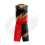 MEN RED & BLACK  BASKETBALL TEAM KIT