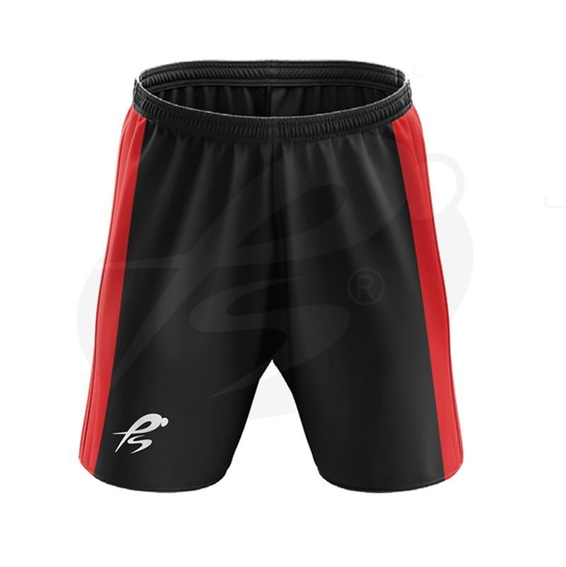 5.jpg MEN'S SOCCER SHORT BLACK/RED - Image 1