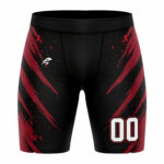 The Hyper-Grid Crimson Compression Shorts
