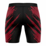 The Hyper-Grid Crimson Compression Shorts - Image 2