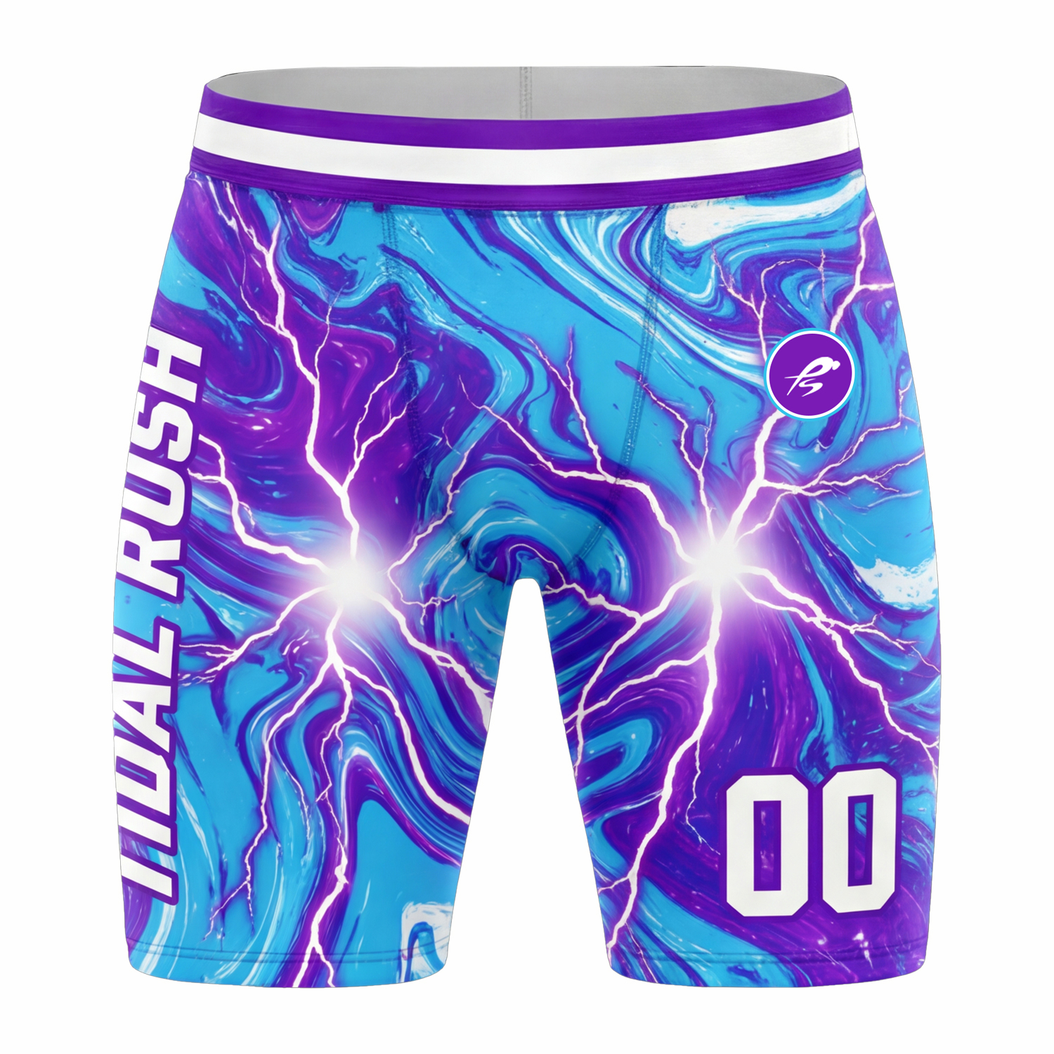 67 The Tidal Rush Electro-Swirl Shorts - Image 1